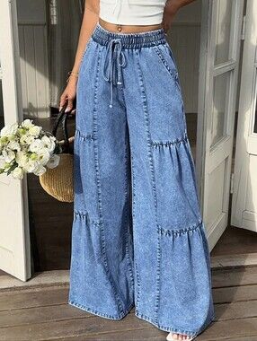 Magnolia Tiered Drawstring Jeans